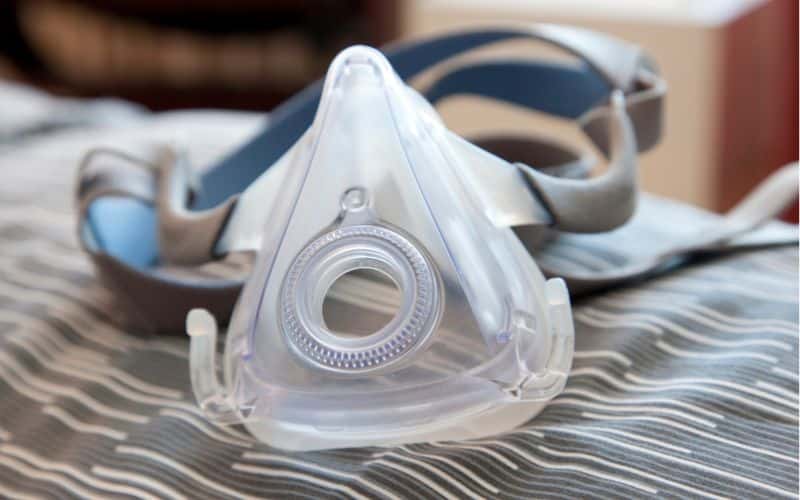 CPAP Mask on pillow