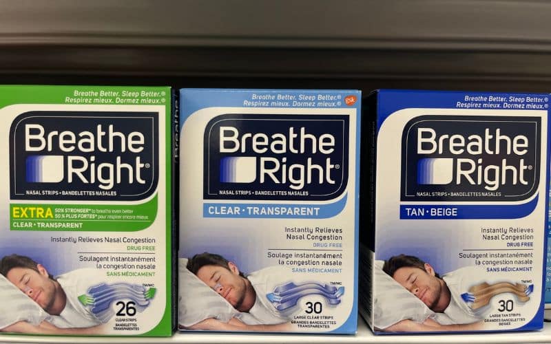  Boxes of different types of Breathe Right nasal strips 